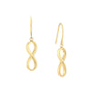 Plated Sterling Silver Infinity Dangle Earrings
