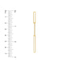 Interlocking Open Rectangle Drop Earrings