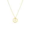 Cut Out Circle w/Dangle Cross Necklace