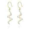 Two-Tone Twisted Wire Earrings on Fish Hook