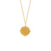 Wind Rose Compass Medallion on Paper Clip Chain
