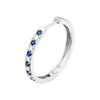 Sapphire &amp; Diamond Hoop Earrings (3/8tcw)