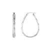 Semi-Twisted Teardrop Hoop Earrings