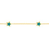 Turquoise Enamel Star Station Bracelet