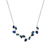 Teal Sapphire and Blue Blossom Necklace