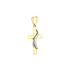 Two Tone Wrap Around Cross Pendant