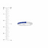 50/50 Sapphire &amp; Diamond Stackable Band
