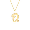 Script 'O' with Diamond Bezel Necklace