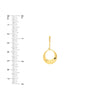 Puffy Tapered Circle Drop Earrings