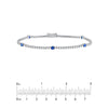 Sapphire &amp; Diamond Station Bracelet