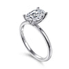14K White Gold Solitaire Diamond Engagement Ring