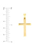 Polished with Raised Satin Cross Pendant