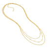 Rolo/Saturn/Curb Triple Chain Necklace