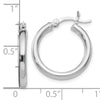 Sterling Silver Rhodium-plated Polished Hinged Hoop Earrings