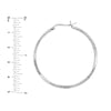 Sterling Silver Diamond-Cut Patterned Hoop Earrings