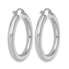 10K White Gold Polished Lightweight Hoop Earrings