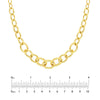 Hollow Graduated Oval Link Necklace