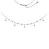CZ Bezel Station and Drop Adjustable Choker