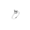 14K White 8x6 mm Oval Solitaire Engagement Ring Mounting