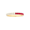50/50 Ruby &amp; Diamond Stackable Band