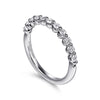 14K White Gold Diamond Wedding Band