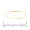 Paper Clip Anklet with ID Bar