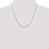 10K 2mm Diamond-Cut Lightweight Rope Chain