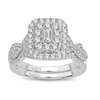 14K WG 1.00CT Diamond Bridal Ring