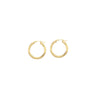 3x25mm Full D/C Round Hoop Earrings
