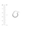 Plated Sterling Silver Ribbed Baby Hoop Earrings