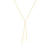 Double Staple Bar Lariat Necklace
