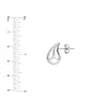Sterling Silver Polished Teardrop Stud Earrings