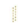 Mixed Diamond Bezel Dangle Earrings