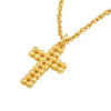 Puffy Beaded Cross Necklace