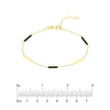 Black Enamel Alternating Bar Bracelet