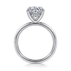 14K White Gold Solitaire Round Diamond Engagement Ring