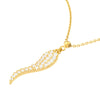 Sterling Silver CZ Italian Horn Adjustable Necklace