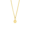 Diamond Puff Charm Rolo Necklace