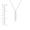 Plated Sterling Silver Vertical Bar Star Necklace