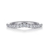 Curved-14K White Gold Diamond Anniversary Band