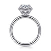 14K White Gold Round Diamond Engagement Ring