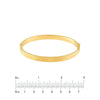 D/C Ridged Rectangle Tube Bangle Bracelet