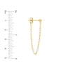 Front to Back 6 Beads White Enamel Earrings