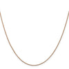 14K Rose Gold 1mm D/C Open Franco Chain