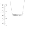 Plated Sterling Silver Baseball Mom Bar Necklace