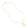 Script “E” Initial with Diamond Bezel Necklace