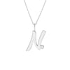 Script 'N' with Diamond Bezel Necklace