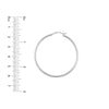 Sterling Silver 2mm x 45mm Polished Hoop Earrings