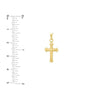 3D Fleur Detailed Cross Pendant