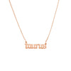 Gothic Taurus Nameplate Necklace
